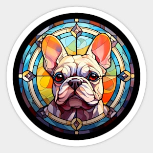 Stained Glass Frenchie French Bulldog Sticker